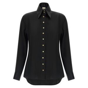Khaite Black Acetate Women's Blouse